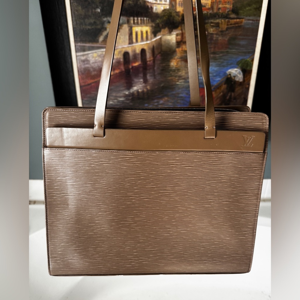 Louis Vuitton Epi Croisette Gm Tote Bag Gray Pepper